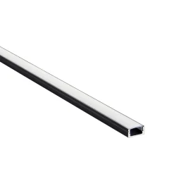 RigelSLIM Surface 2m Aluminium Profile/Extrusion Black (94946) - Saxby