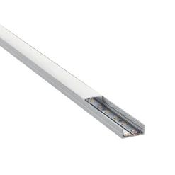 RigelSLIM Surface Wide 2m Aluminium Profile/Extrusion Sliver (97735) - Saxby