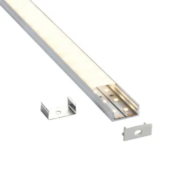 RigelSLIM Surface Wide 2m Aluminium Profile/Extrusion Sliver (97735) - Saxby