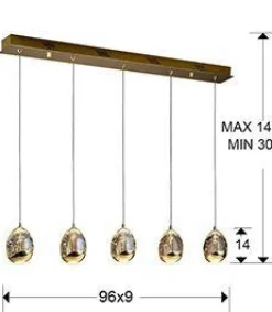 Rocio lampa wisząca 5L (783627D) - Schuller