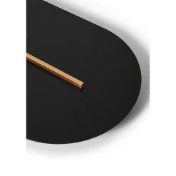 ROKKE czarna lampa ścienna / kinkiet z mosiężnym detalem (RKK22030) - Ummo