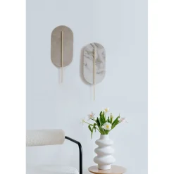 ROKKE STONE biała lampa ścienna / kinkiet z ozdobnym detalem (RKS21020) - Ummo