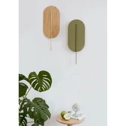 ROKKE WOOD drewniana lampa ścienna / kinkiet z czarnym detalem (RKW21020) - Ummo