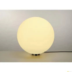 ROTOBALL FLOOR 50, lampa podłogowa outdoor, TC-(D,H,T,Q)SE, IP44, kula, biała, Ø 50 cm, maks. 24W (227221) - SLV