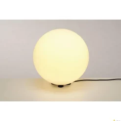 ROTOBALL FLOOR 40, lampa podłogowa outdoor, TC-(D,H,T,Q)SE, IP44, kula, biała, Ø 40 cm, maks. 24W (227220) - SLV