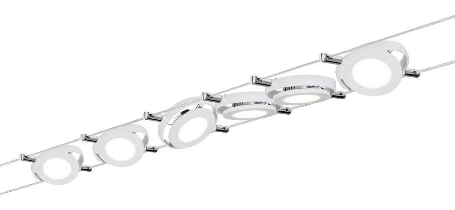 RoundMac LED system linkowy DC 6x4W Biały Mat 230V/12V DC 36VA Metal (PL94106) - PAULMANN