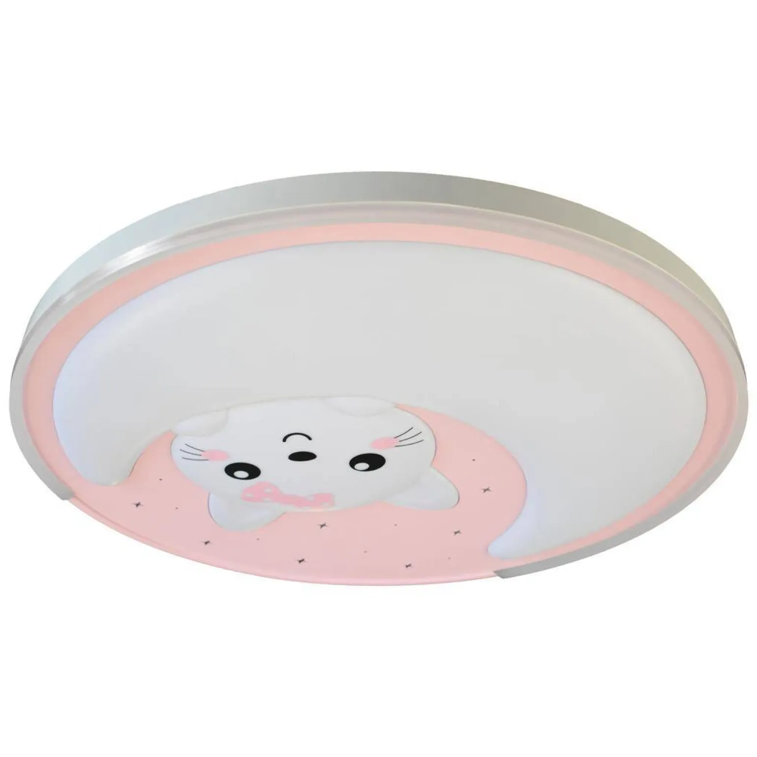 Różowy plafon do pokoju dziecka MOONCAT PINK 34W LED (ML1059) - Milagro