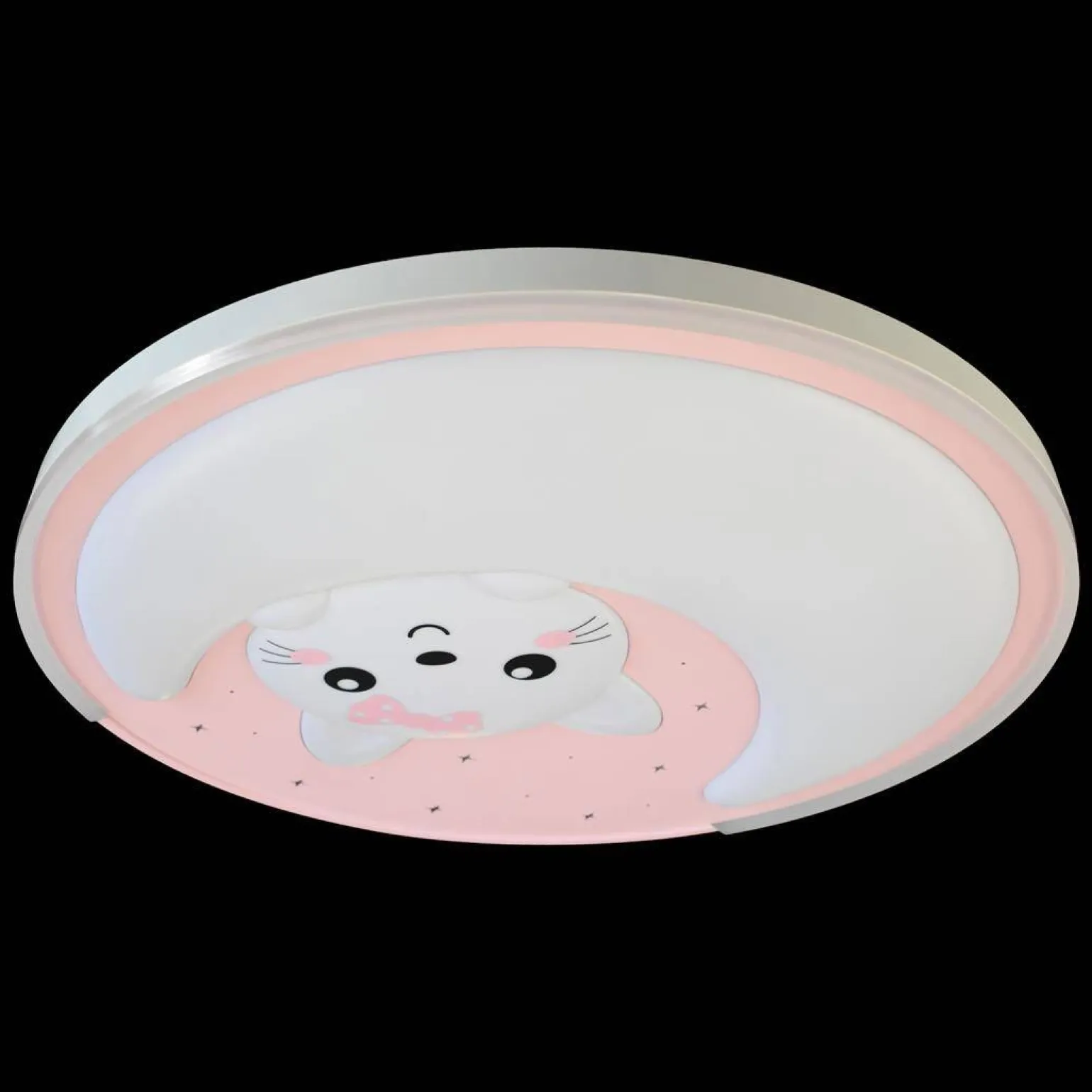 Różowy plafon do pokoju dziecka MOONCAT PINK 34W LED (ML1059) - Milagro