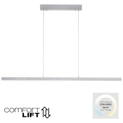 Rozsuwana i regulowana lampa wisząca ADRIANA COMFORT LIFT SREBRNY (2598-95) - Paul Neuhaus