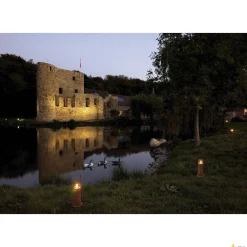 RUSTY 40, lampa podłogowa outdoor, TC-DSE, IP55, okrągła, zardzewiałe żelazo, Ø/W 19/40 cm, maks. 11W (229020) - SLV