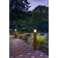 RUSTY 70, lampa podłogowa outdoor, TC-DSE, IP55, okrągła, zardzewiałe żelazo, Ø/W 19/70 cm, maks. 11W (229021) - SLV