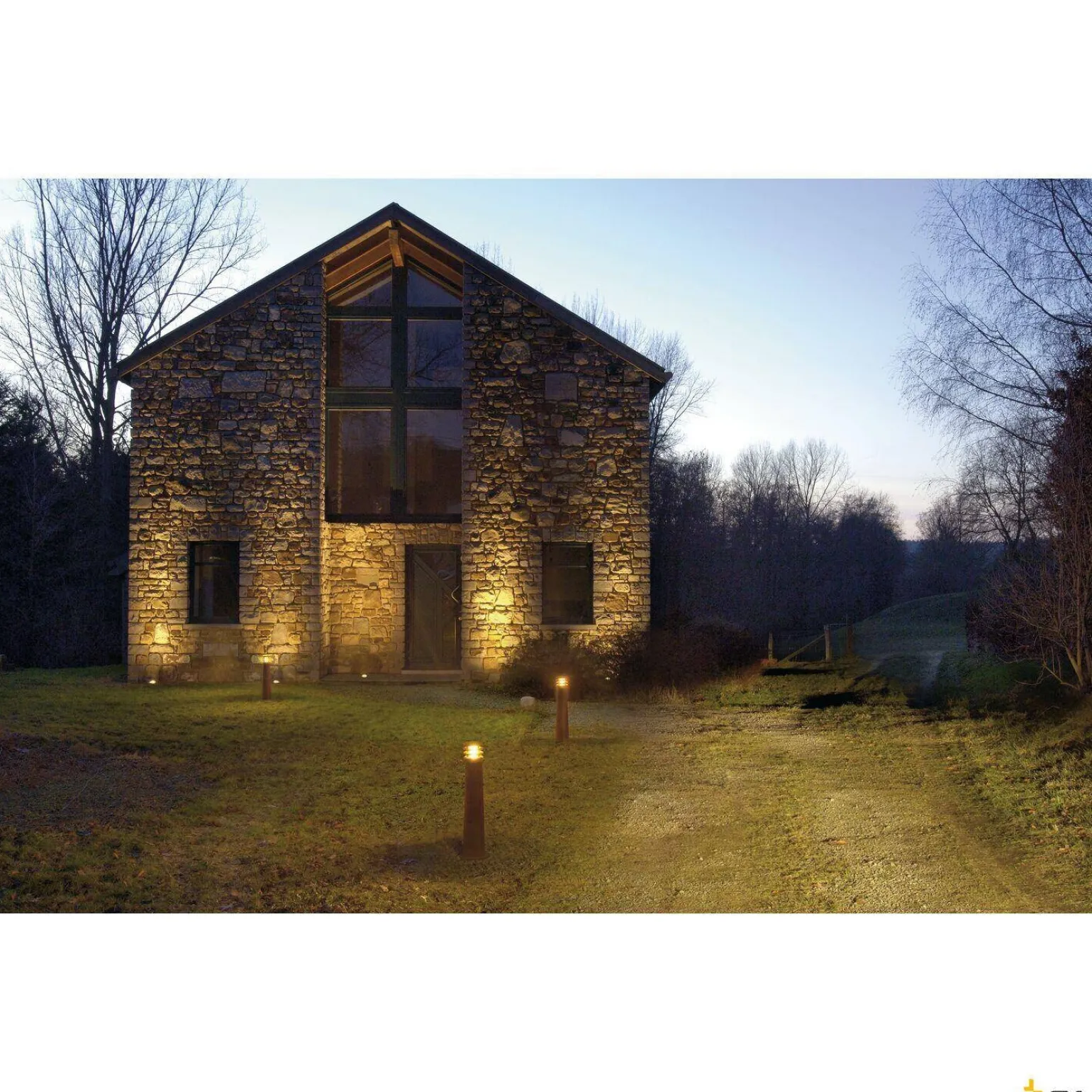 RUSTY 70, lampa podłogowa outdoor, TC-DSE, IP55, okrągła, zardzewiałe żelazo, Ø/W 19/70 cm, maks. 11W (229021) - SLV