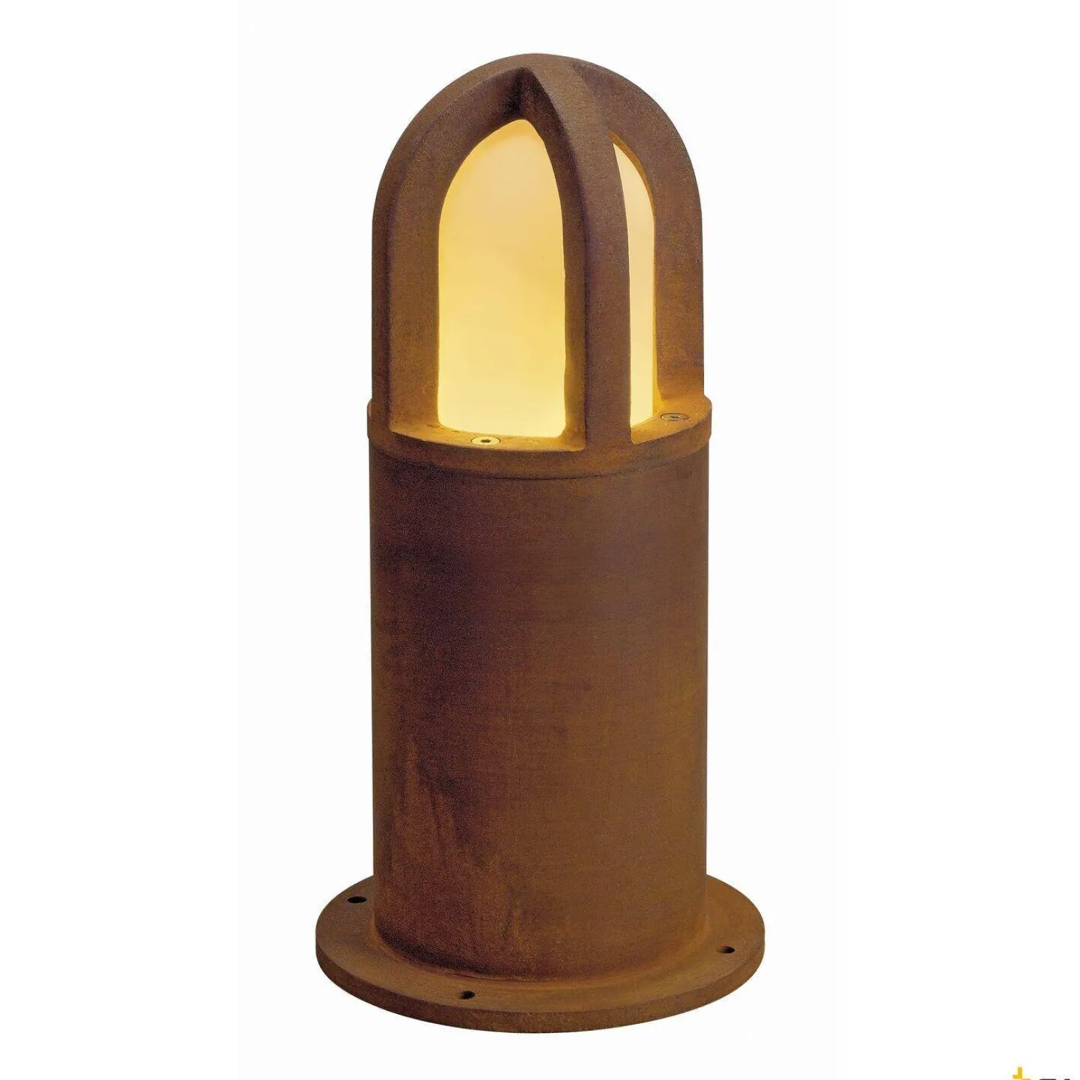 RUSTY CONE 40, lampa podłogowa outdoor, TC-DSE, IP54, okrągła, zardzewiałe żelazo, Ø/W 15/40 cm, maks. 11W (229431) - SLV