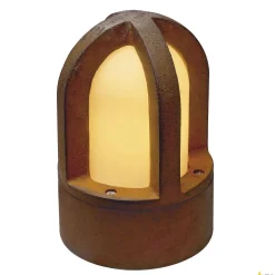 RUSTY CONE, lampa podłogowa outdoor, C35, okrągła, zardzewiałe żelazo, Ø/W 15/24 cm, maks. 40W, IP54 (229430) - SLV