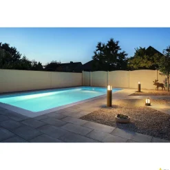 RUSTY CONE, lampa podłogowa outdoor, C35, okrągła, zardzewiałe żelazo, Ø/W 15/24 cm, maks. 40W, IP54 (229430) - SLV