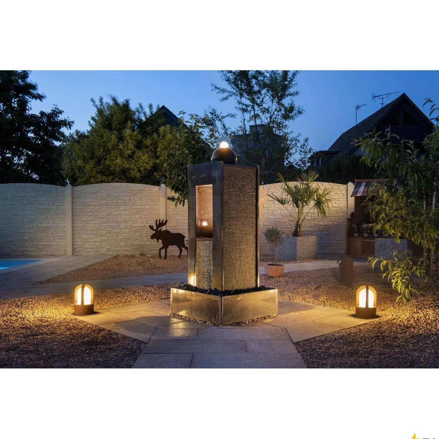 RUSTY CONE, lampa podłogowa outdoor, C35, okrągła, zardzewiałe żelazo, Ø/W 15/24 cm, maks. 40W, IP54 (229430) - SLV