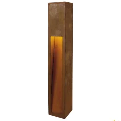 RUSTY SLOT 80, lampa podłogowa outdoor, LED, 3000K, żelazo zardzewiałe, D/S/W 12/12/80 cm (233457) - SLV