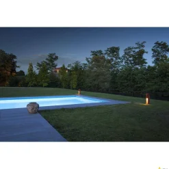 RUSTY SLOT 50, lampa podłogowa outdoor, LED, 3000K, żelazo zardzewiałe, D/S/W 12/12/50 cm (233447) - SLV