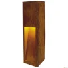 RUSTY SLOT 50, lampa podłogowa outdoor, TC-DSE, IP44, żelazo zardzewiałe, D/S/W 12/12/50 cm, maks. 11W (229410) - SLV
