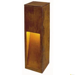 RUSTY SLOT 50, lampa podłogowa outdoor, TC-DSE, IP44, żelazo zardzewiałe, D/S/W 12/12/50 cm, maks. 11W (229410) - SLV