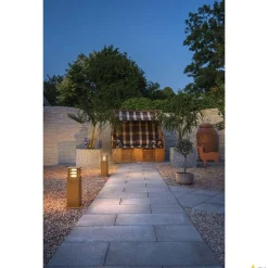 RUSTY SQUARE 40, lampa podłogowa outdoor, LED, 3000K, kwadratowa, żelazo zardzewiałe, D/S/W 12/12/40 (233427) - SLV