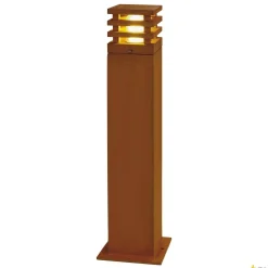 RUSTY SQUARE 70, lampa podłogowa outdoor, TC-DSE, IP55, kwadratowa, żelazo zardzewiałe, D/S/W 12/12/71 cm, maks. 11W (229421) - SLV