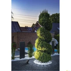 SAMRINA SP single QPAR51, zewnętrzna lampa naziemne na szpicy, czarna (1004757) - SLV