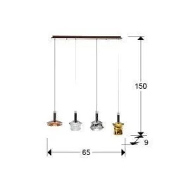 Scarlet lampa wisząca 4L (403269) - Schuller