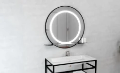 SELENA - lustro okrągłe w ramie z oświetleniem LED - MCJ