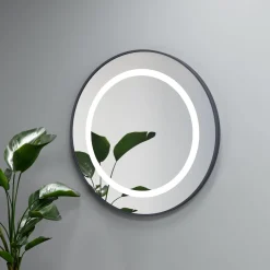 SELENA - lustro okrągłe w ramie z oświetleniem LED - MCJ