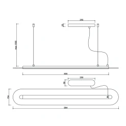 SENKEI A oliwkowa sufitowa lampa wisząca (SNA61414P2) - Ummo