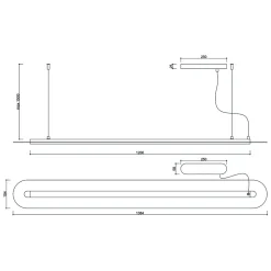 SENKEI C czarna sufitowa lampa wisząca (SNC622P2) - Ummo