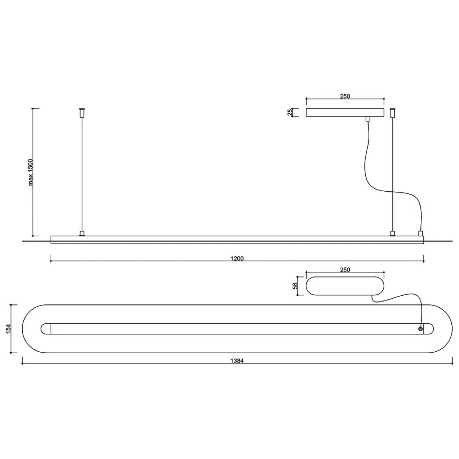 SENKEI C czerwonopomarańczowa sufitowa lampa wisząca (SNC61212P2) - Ummo