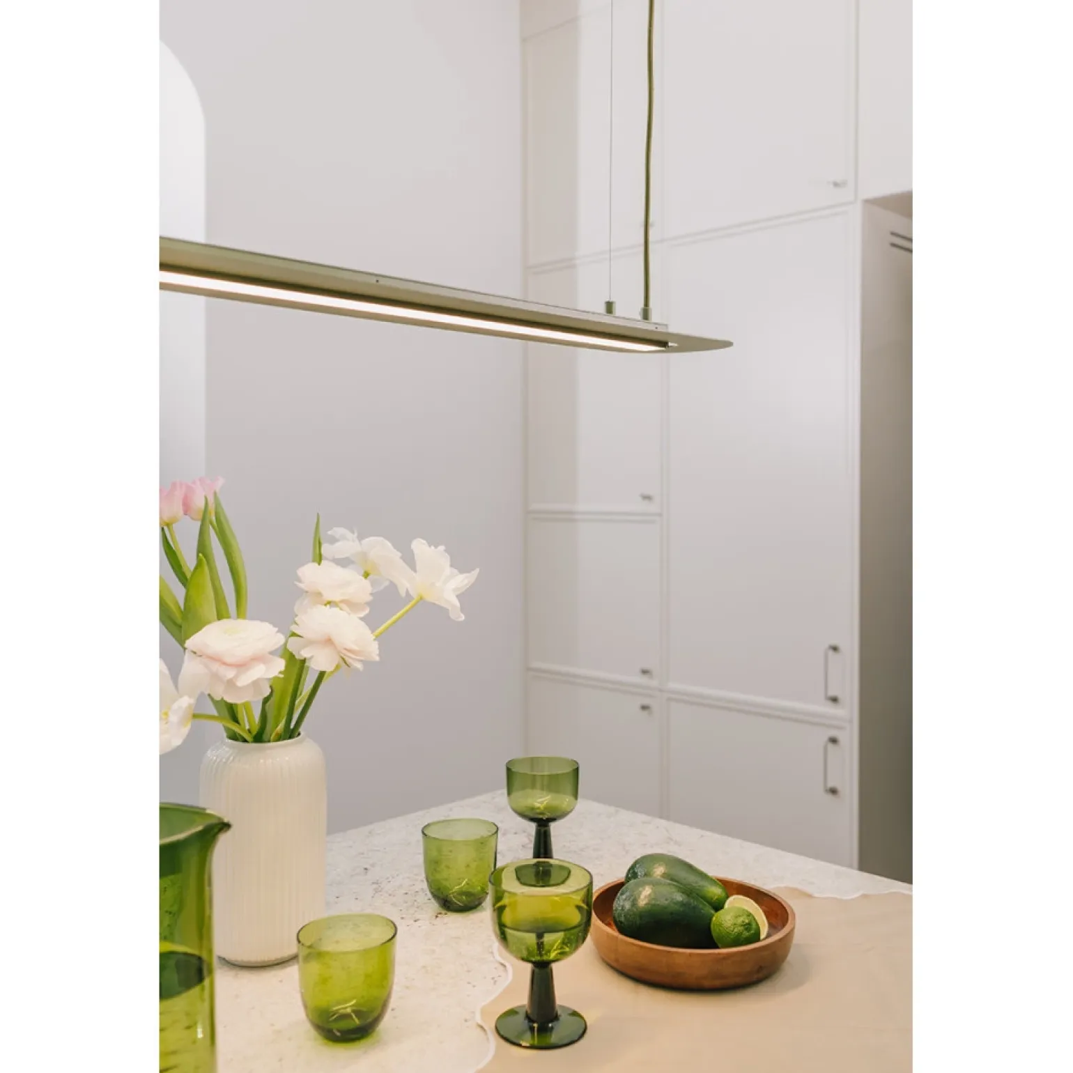 SENKEI C oliwkowa sufitowa lampa wisząca (SNC61414P2) - Ummo