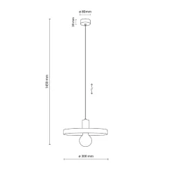 SILA BRICK SABIA 1XE27 LAMPA WISZĄCA 300 (10954) - TK Lighting