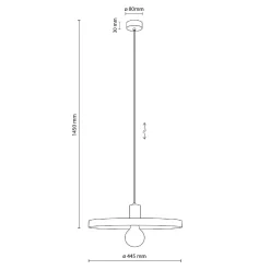 SILA SABIA BROWN 1XE27 LAMPA WISZĄCA 400 (10758) - TK Lighting