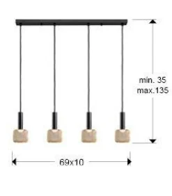 Sincro lampa wisząca 4L (175395) - Schuller