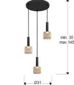 Sincro lampa wisząca 3L (175470) - Schuller