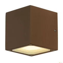 SITRA CUBE, lampa ścienna outdoor, TCR-TSE, IP44, rdzawa, maks. 18W (232537) - SLV