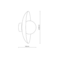 SLATE BLACK GLASS KINKIET 1XG9 (10934) - TK Lighting