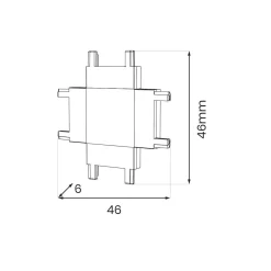Slim Magnetic Track Biały Łącznik Szyn + (ML2222) - Milagro