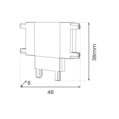 Slim Magnetic Track Czarny Łącznik Szyn T (ML2219) - Milagro