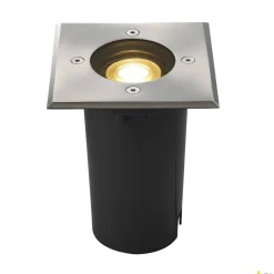 SOLASTO 120, lampa podłogowa wpuszczana outdoor, LED GU10 51 mm, IP67, kwadratowa, stal nierdzewna, maks. 6W (227684) - SLV