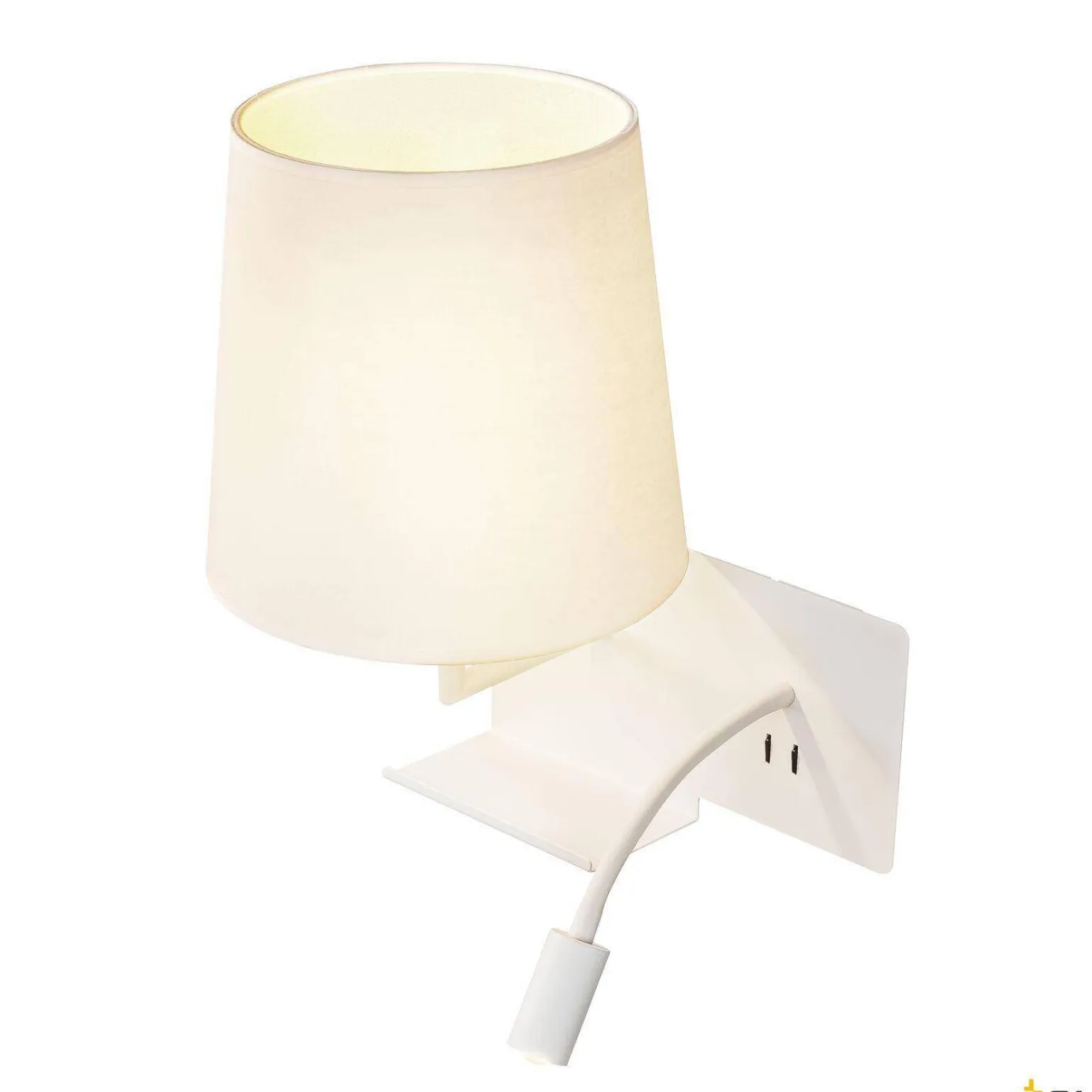 SOMNILA FLEX, lampa ścienna natynkowa LED indoor, 3000K, kolor biały, wersja lewa, ze złączem USB (1003459) - SLV