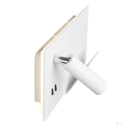 SOMNILA SPOT, lampa ścienna natynkowa LED indoor, 3000K, kolor biały, wersja prawa, ze złączem USB (1003458) - SLV