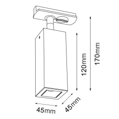 Spot A - Glare track 1 - Biały - Szynoprzewód 1F 230V 4000K (6317) - Brosline