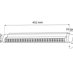Spot magnetyczny Komatsu Slim dot move - Czarny - 48V 24W 1920lm (452 mm) 4000K (6062) - Shilo