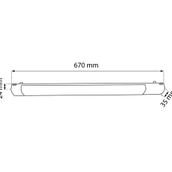 Spot magnetyczny Komatsu Slim - Czarny - 48V 24W 1960lm (670 mm) 3000K (6051) - Shilo