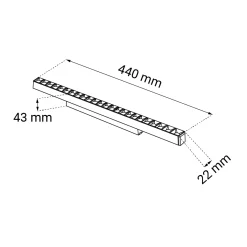 Spot magnetyczny Komatsu dot - Czarny (440 mm) 48V 24W 1920lm 4000K (6566) - Shilo
