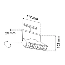 Spot magnetyczny Komatsu dot move - Biały- 48V 6W 480lm (112 mm) 4000K (6598) - Shilo